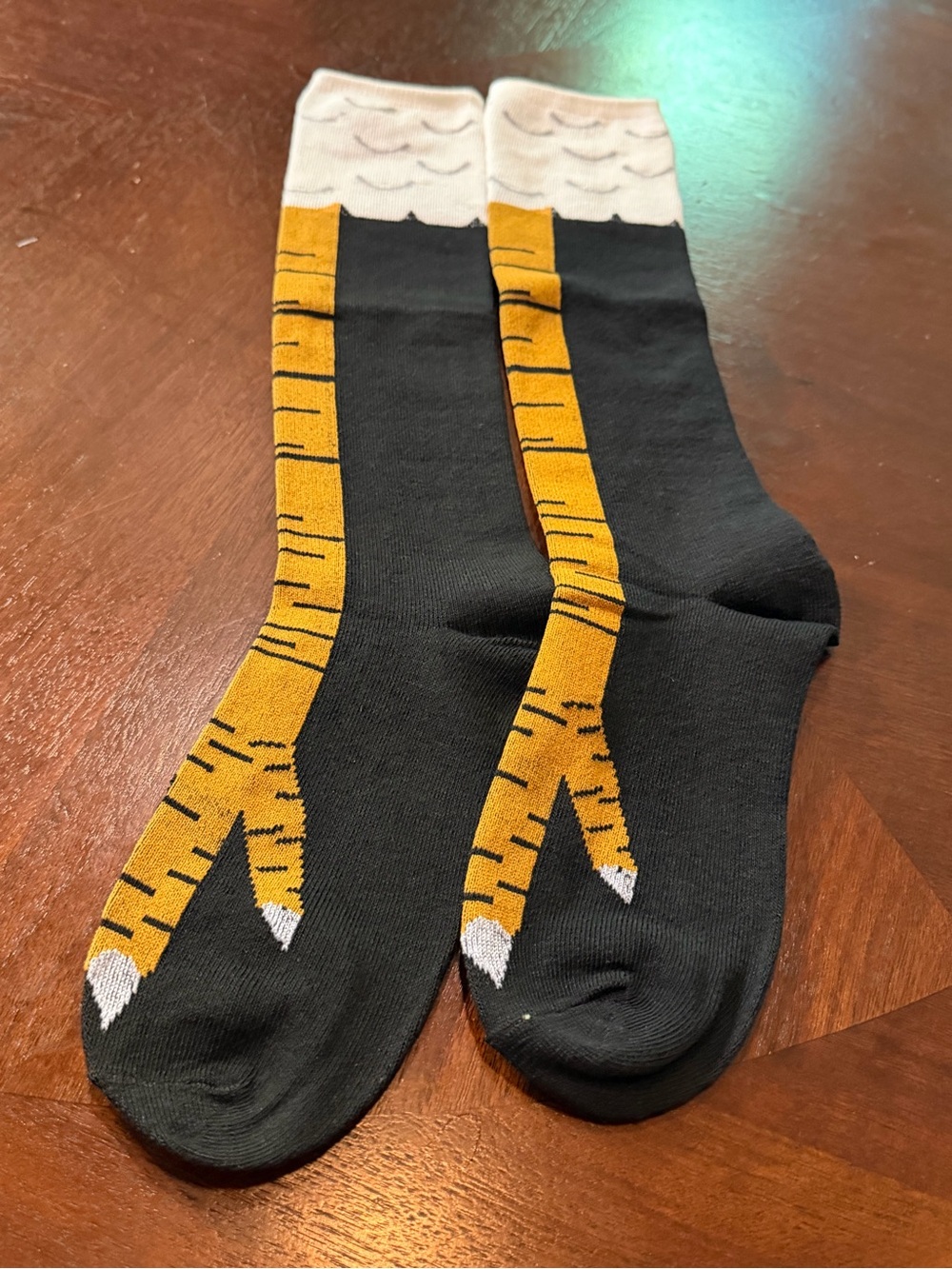 Men's Black & Gold Novelty Crew Socks